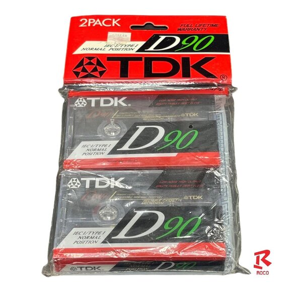🎵TDK D90 Audio Cassettes 90 Min 2 pack Blank‎ Sealed IECI/Type I🎵 - Picture 3 of 5